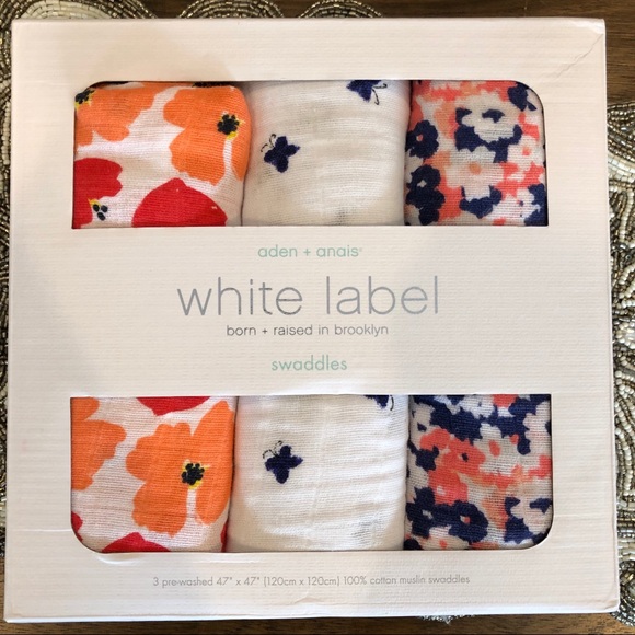 aden + anais Other - Aden and anais white label swaddled set of 3